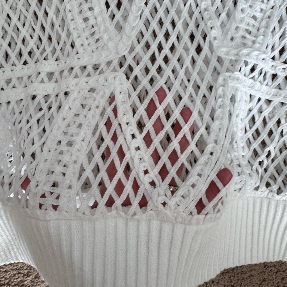 ASbyDF- White Cutout Longsleeve Pullover Shirt - Picture 6 of 6